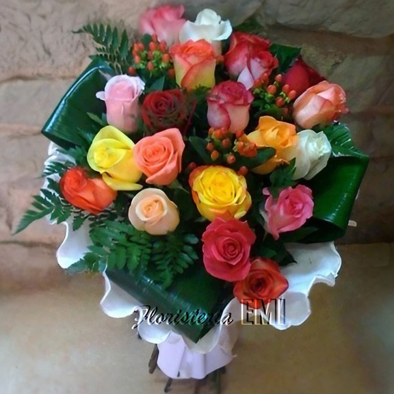 Ram 20 roses de colors variats